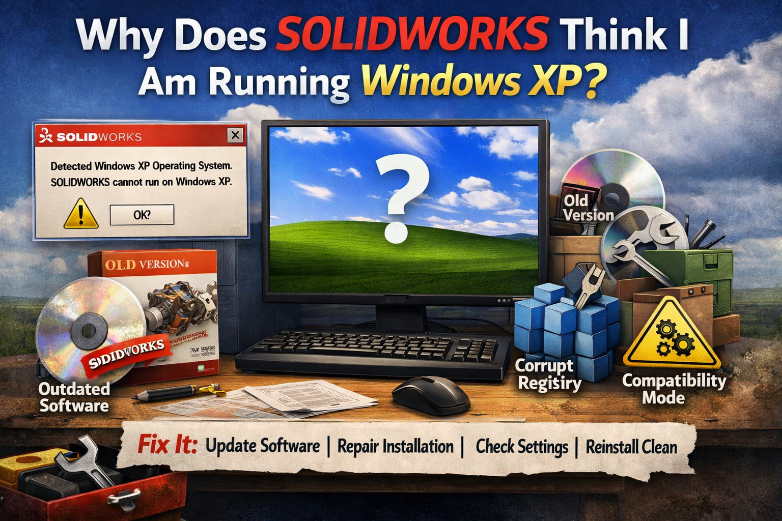 Why Does SOLIDWORKS Think I Am Running Windows XP?
