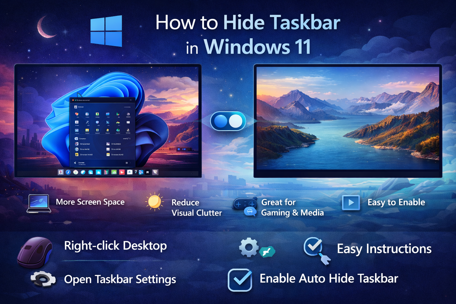 How to Hide Taskbar in Windows 11